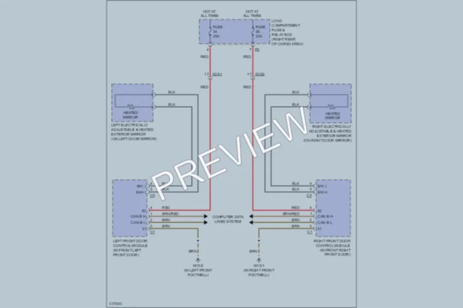 2010 MercedesBenz R350BLUETEC Defoggers wiring diagram preview