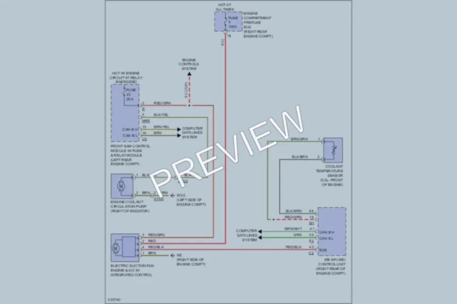 2010 MercedesBenz S400HYBRID Cooling Fan wiring diagram preview