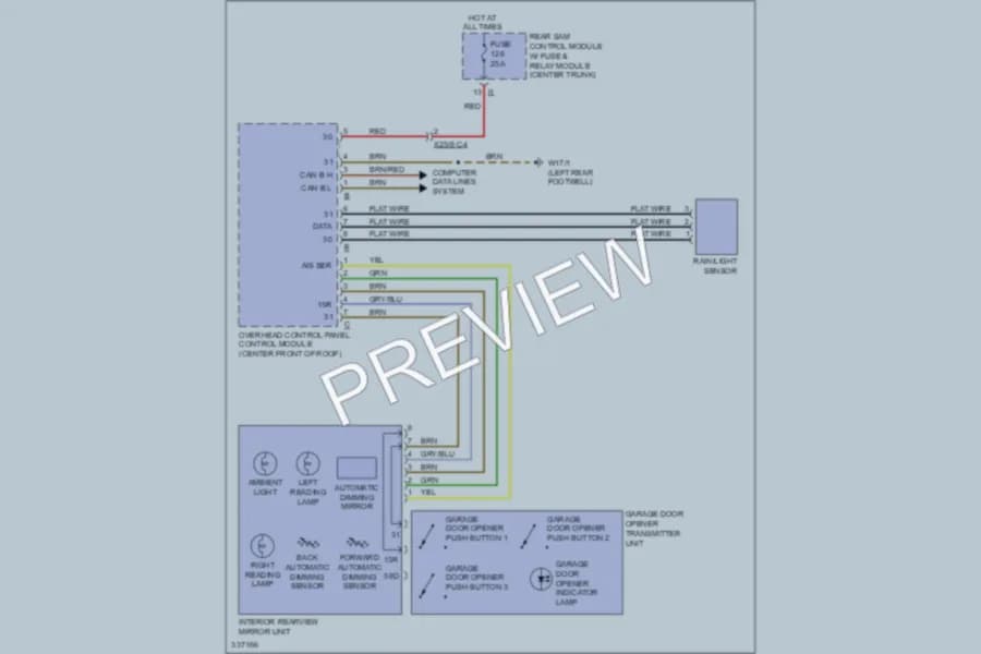 2010 MercedesBenz S400HYBRID Power Mirrors wiring diagram preview