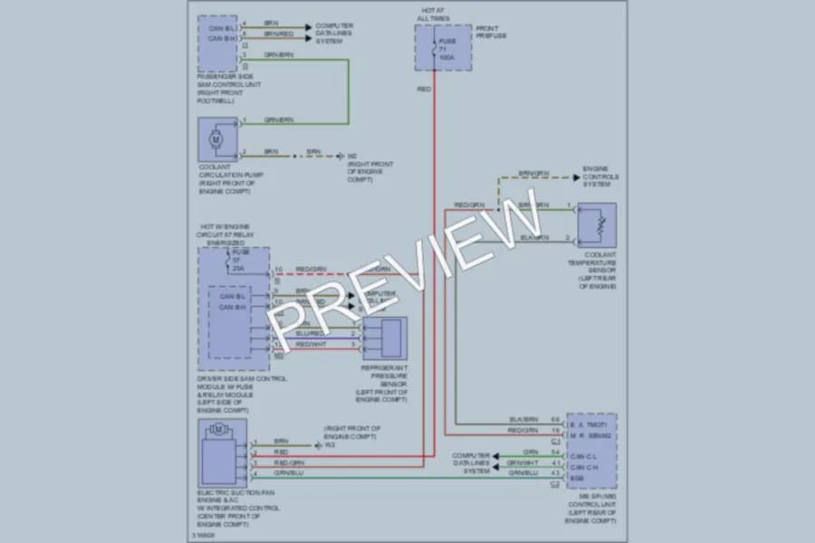 2010 MercedesBenz S550 Cooling Fan wiring diagram preview