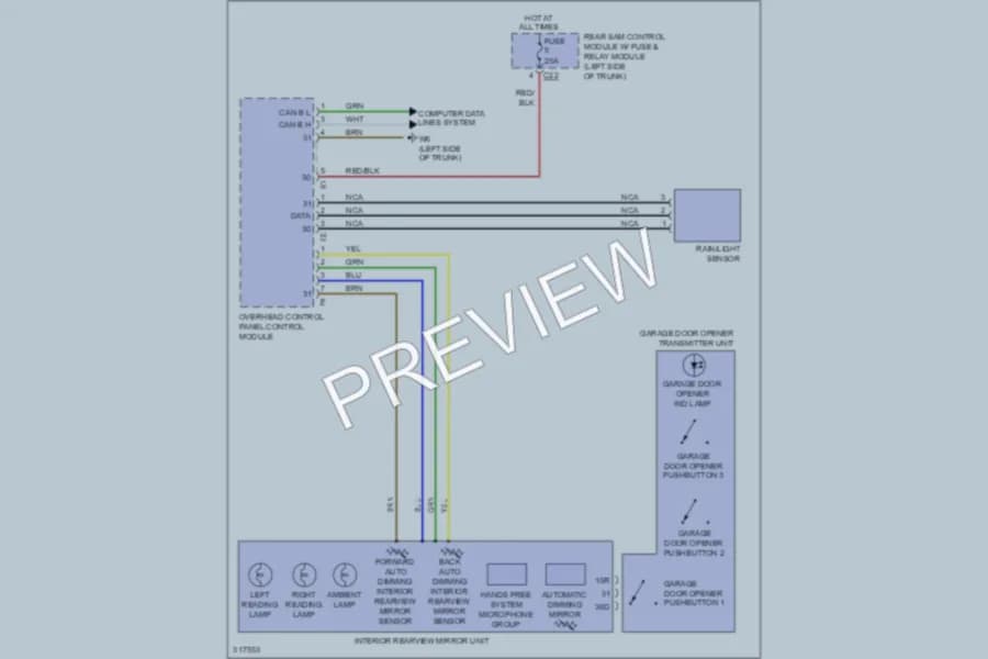 2010 MercedesBenz S550 Power Mirrors wiring diagram preview