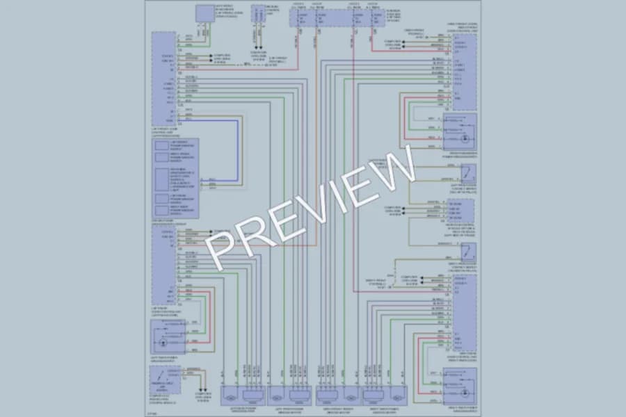 2010 MercedesBenz S550 Power Windows wiring diagram preview