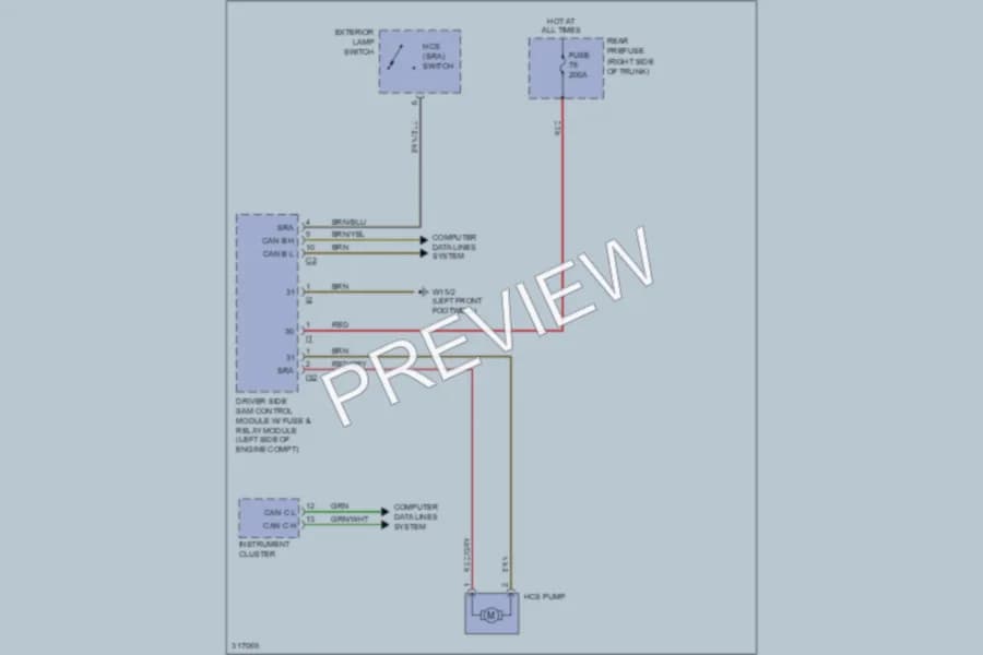 2010 MercedesBenz S550 Wiper Washer wiring diagram preview