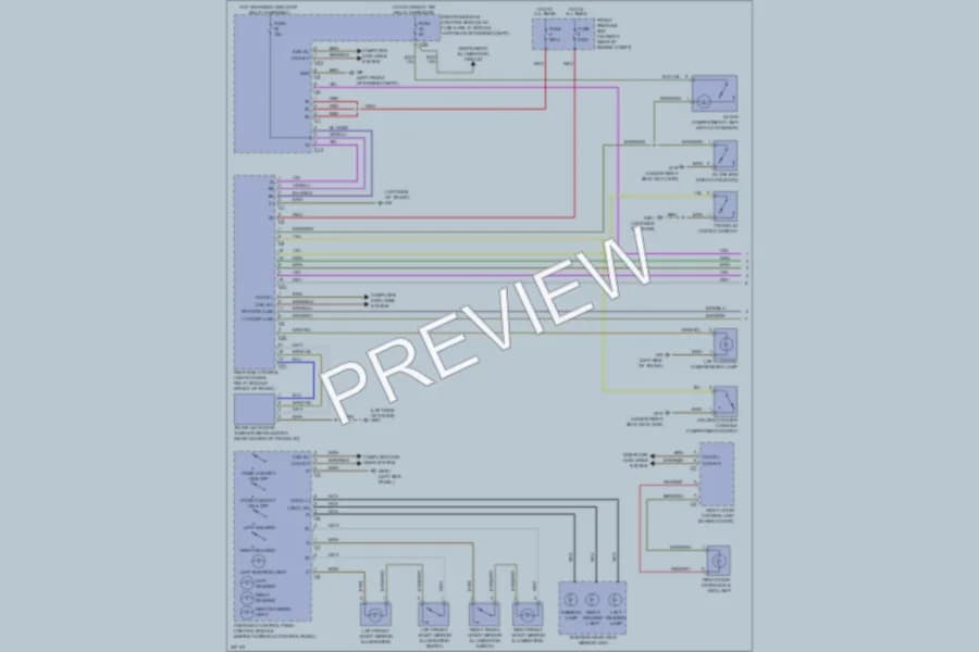 2010 MercedesBenz SLK300 Interior Lights wiring diagram preview