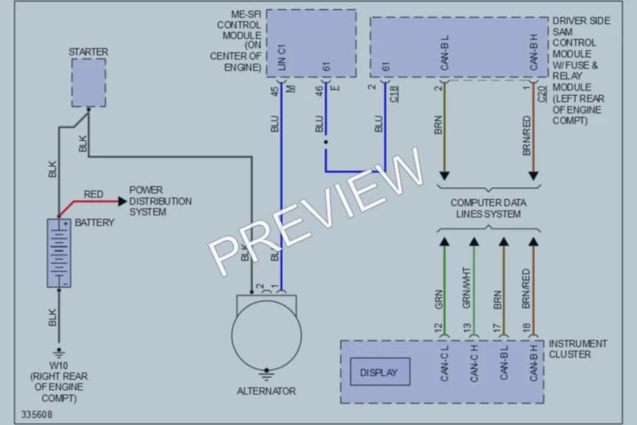 2010 MercedesBenz SLK300 Starting Charging wiring diagram preview