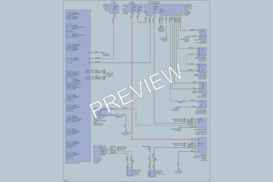 2010 MercedesBenz SLK350 Warning Systems wiring diagram preview