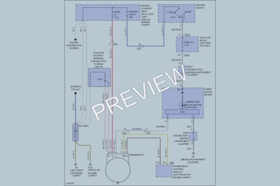 2010 Mitsubishi Endeavor Starting Charging wiring diagram preview