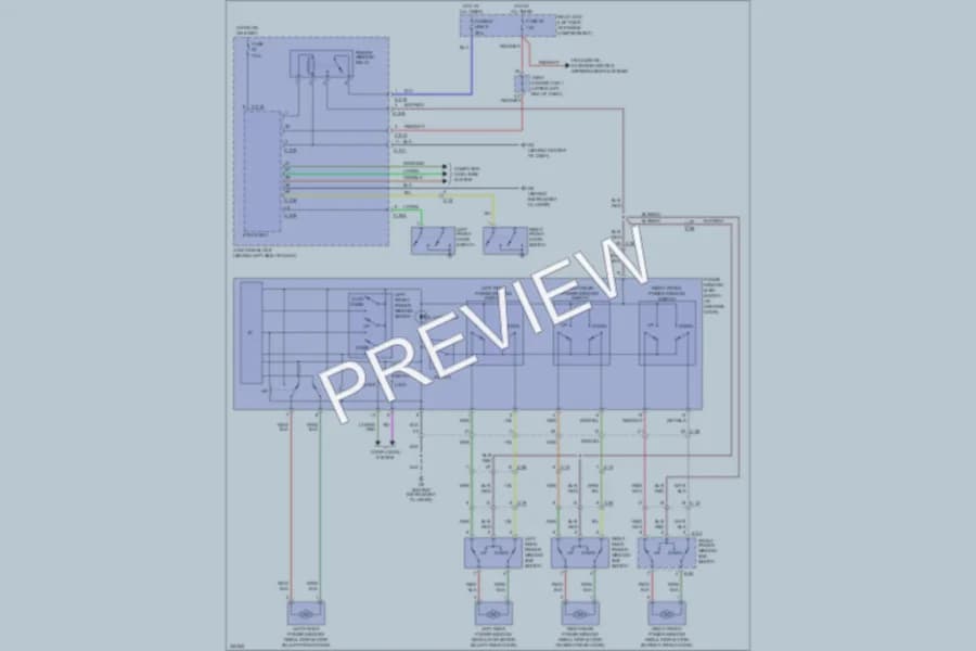 2010 Mitsubishi Galant Power Windows wiring diagram preview