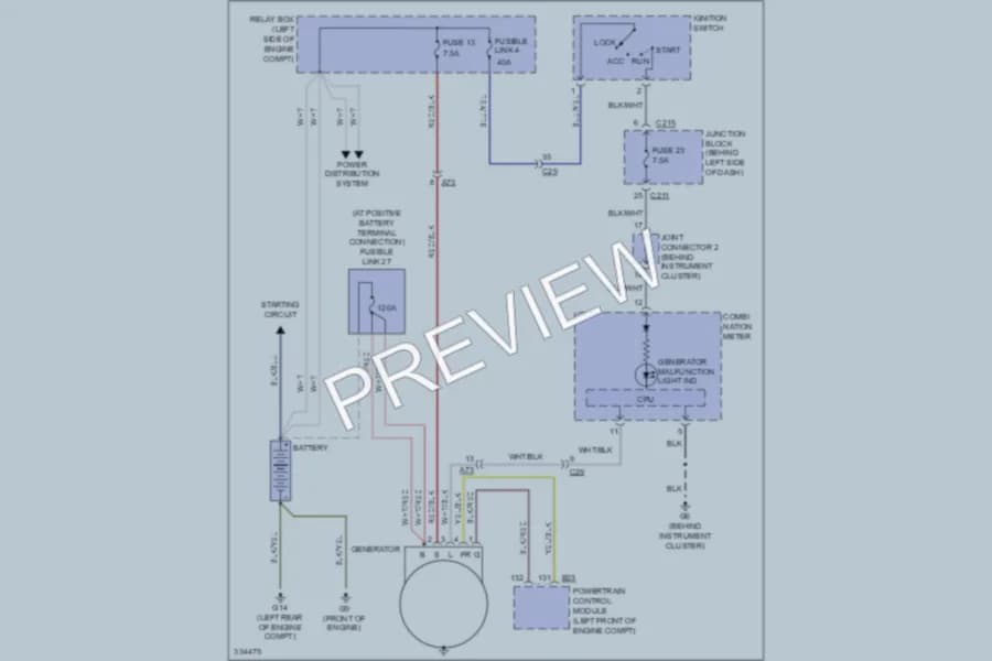 2010 Mitsubishi Galant Starting Charging wiring diagram preview