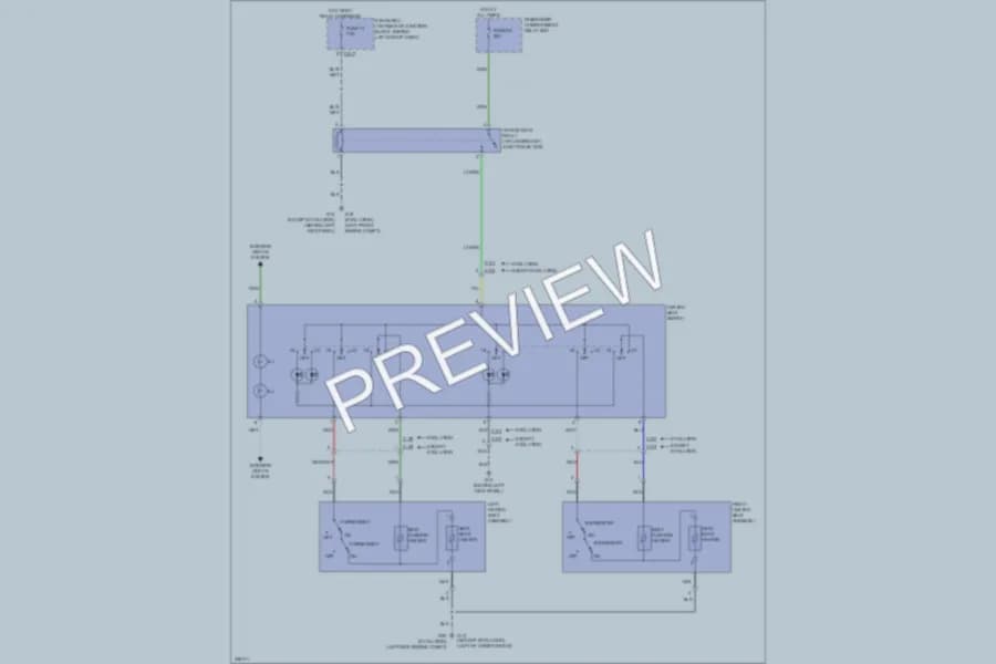 2010 Mitsubishi LancerEvolution Power Seats wiring diagram preview