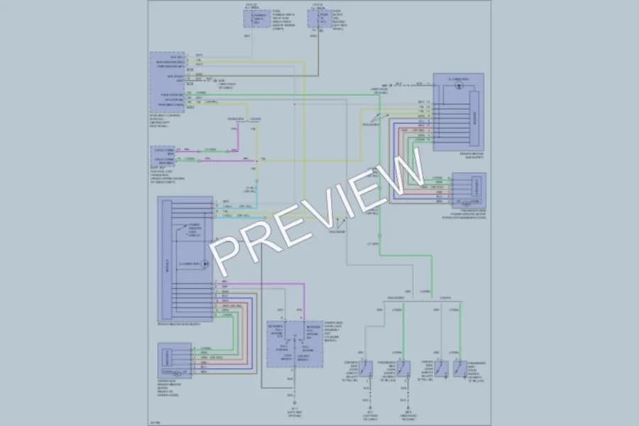 2010 Nissan 370Z Power Windows wiring diagram preview