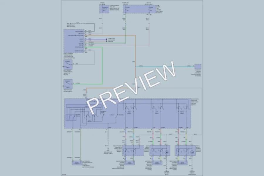 2010 Nissan Frontier Power Windows wiring diagram preview