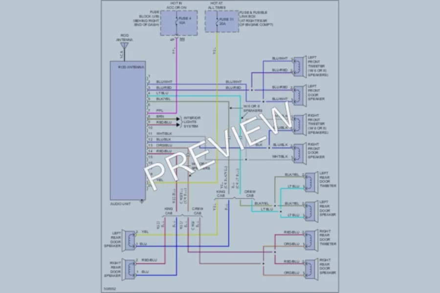 2010 Nissan Titan Radio wiring diagram preview