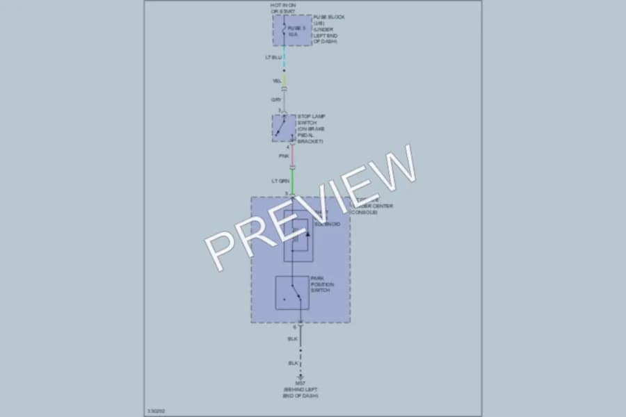 2010 Nissan Versa Shift Interlock wiring diagram preview
