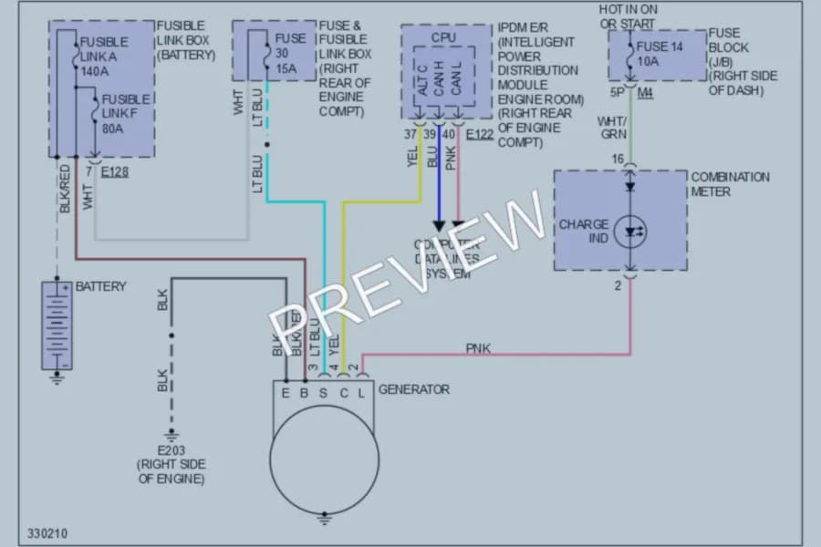 2010 Nissan Xterra Starting Charging wiring diagram preview