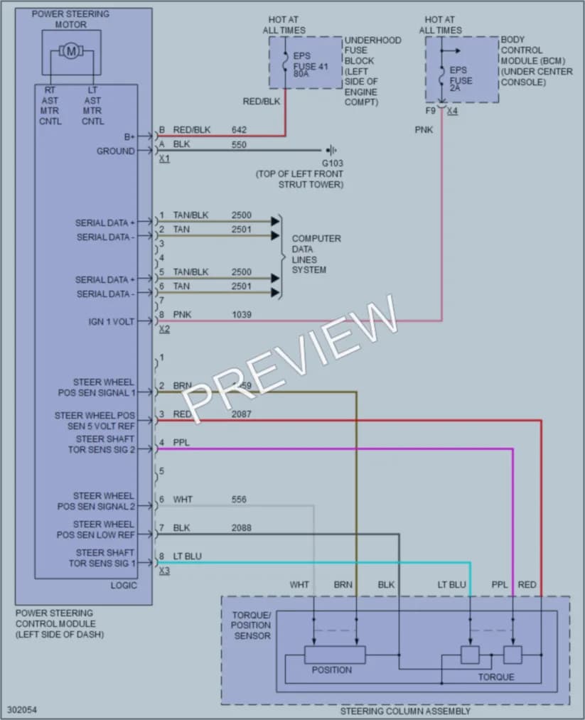 2010 Pontiac G6 Electronic Power Steering wiring diagram preview