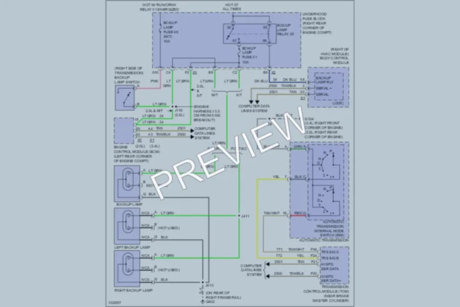 2010 Pontiac Solstice Exterior Lights wiring diagram preview