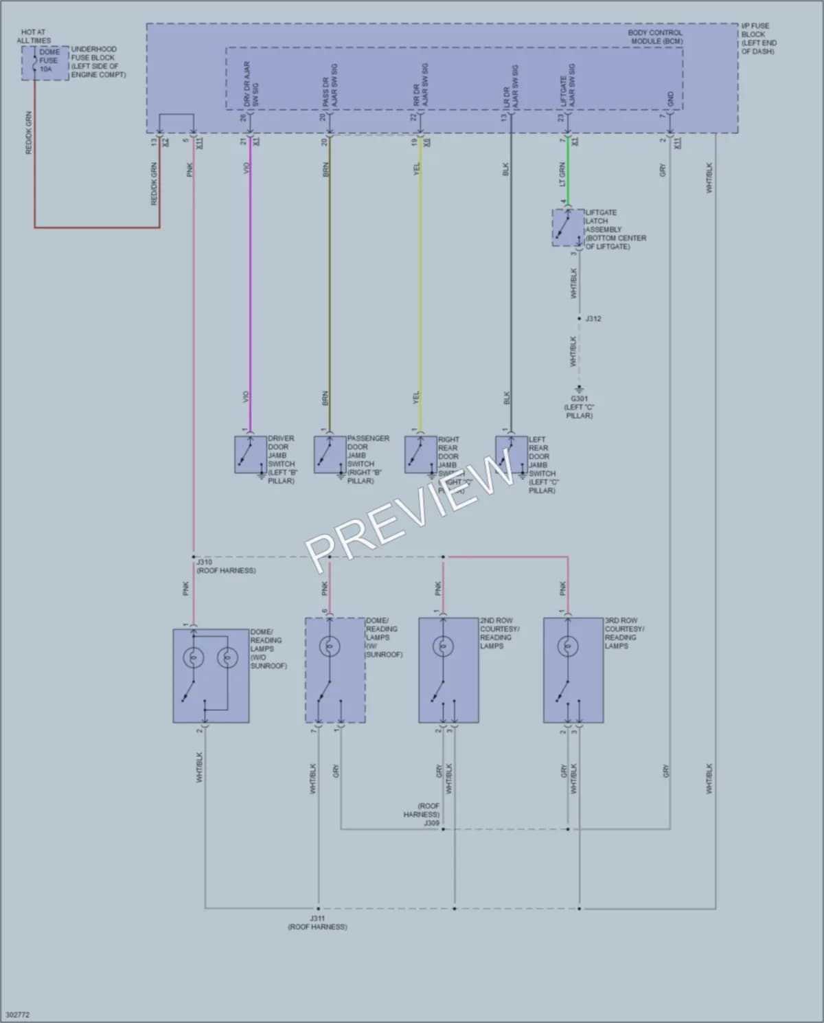 2010 Pontiac Vibe Interior Lights wiring diagram preview