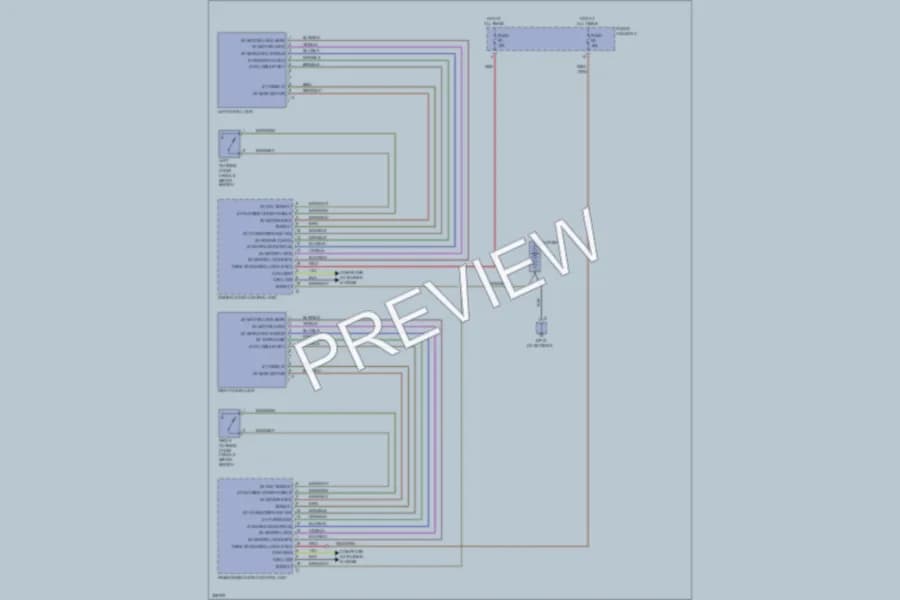 2010 Porsche 911 Power Door Locks wiring diagram preview