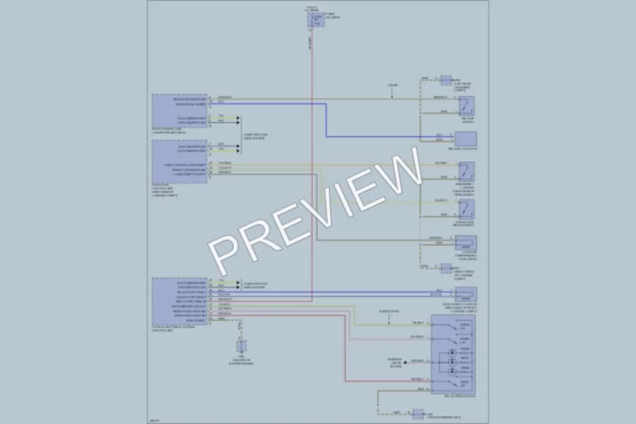 2010 Porsche 911 Trunk Tailgate Fuel Door wiring diagram preview