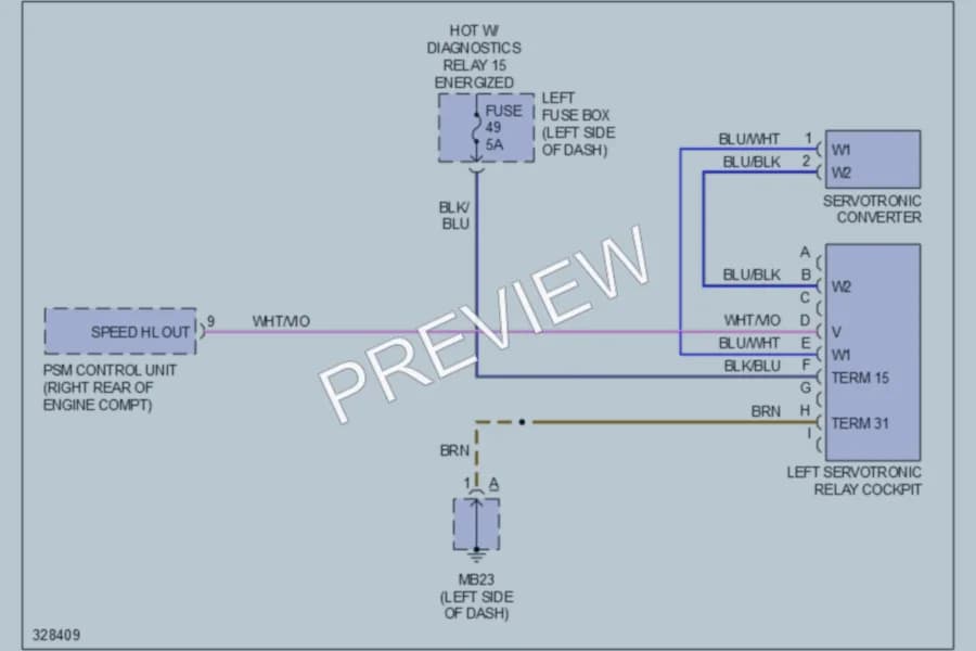 2010 Porsche Cayenne Electronic Power Steering wiring diagram preview
