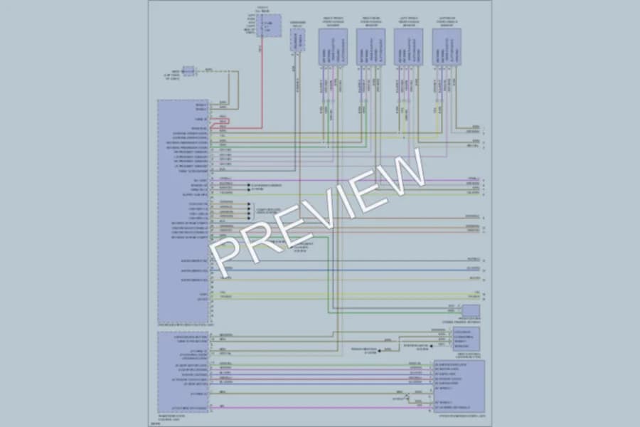 2010 Porsche Cayenne Power Door Locks wiring diagram preview