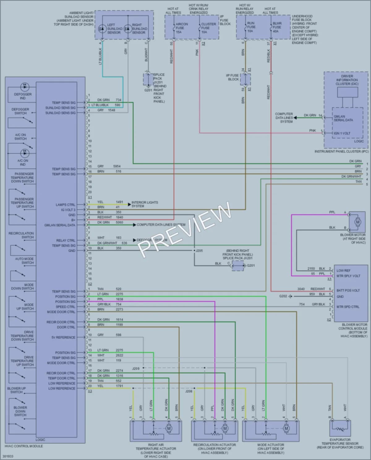 2010 Saturn VUE Air Conditioning wiring diagram preview