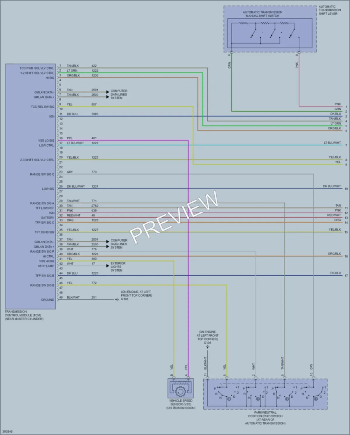 2010 Saturn VUE Transmission wiring diagram preview