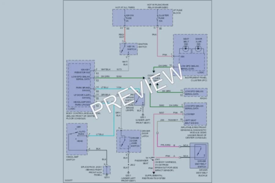 2010 Saturn VUE Warning Systems wiring diagram preview