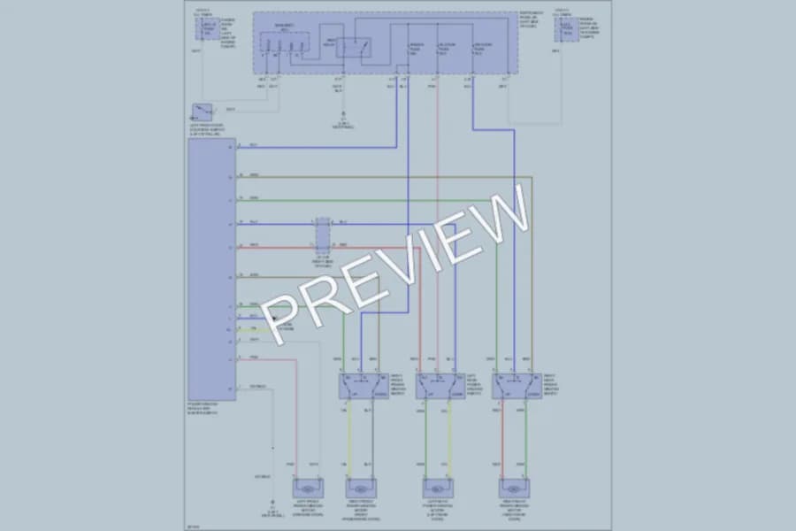2010 Scion xB Power Windows wiring diagram preview