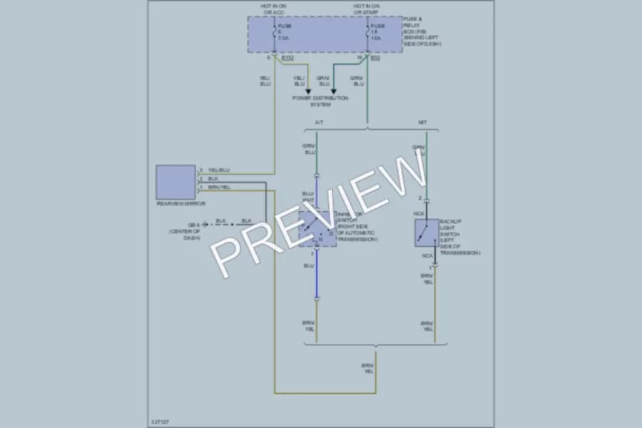 2010 Subaru Forester Power Mirrors wiring diagram preview