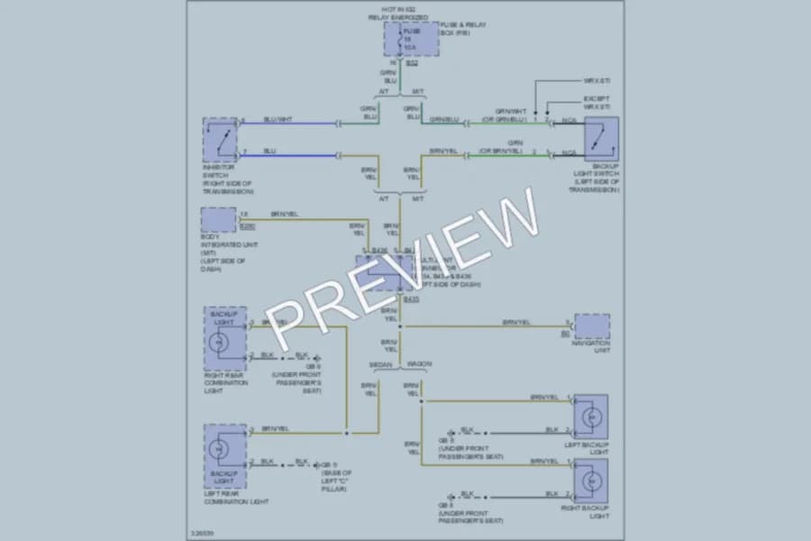 2010 Subaru ImprezaWRX Exterior Lights wiring diagram preview