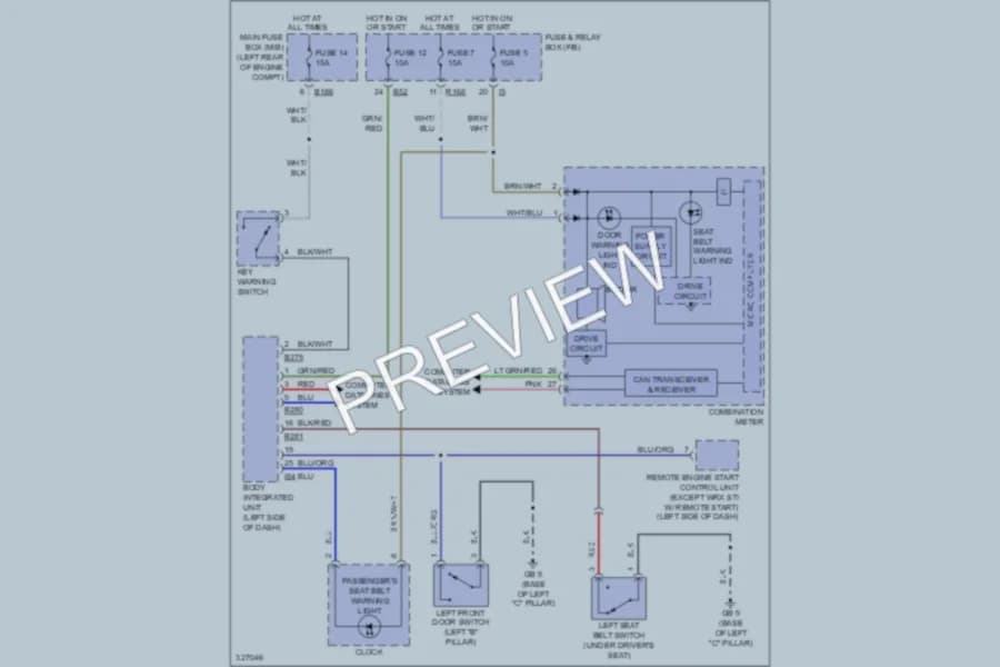 2010 Subaru ImprezaWRX Warning Systems wiring diagram preview
