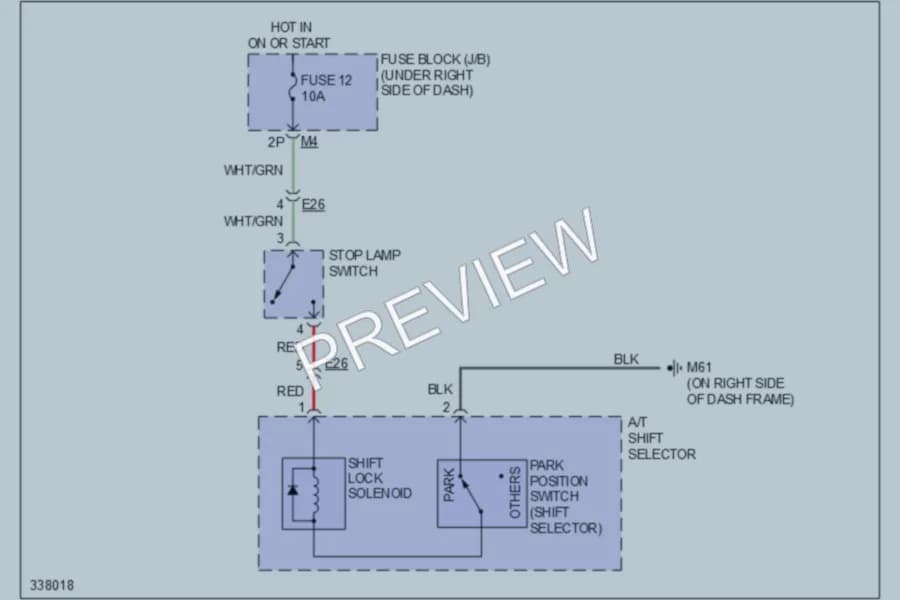 2010 Suzuki Equator Shift Interlock wiring diagram preview