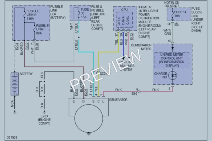 2010 Suzuki Equator Starting Charging wiring diagram preview