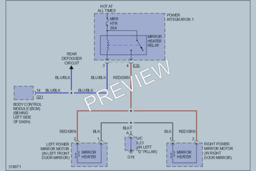 2010 Suzuki GrandVitara Defoggers wiring diagram preview