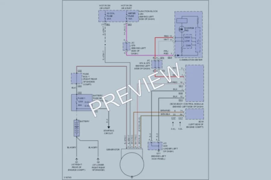 2010 Suzuki GrandVitara Starting Charging wiring diagram preview