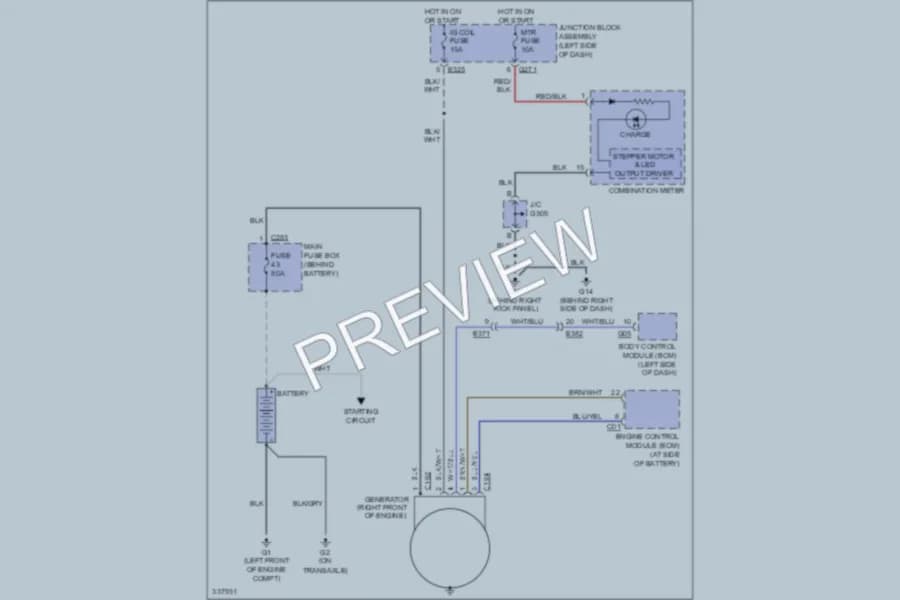 2010 Suzuki SX4 Starting Charging wiring diagram preview
