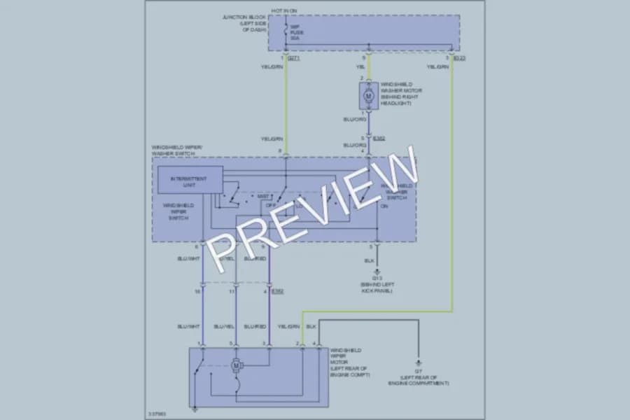 2010 Suzuki SX4 Wiper Washer wiring diagram preview