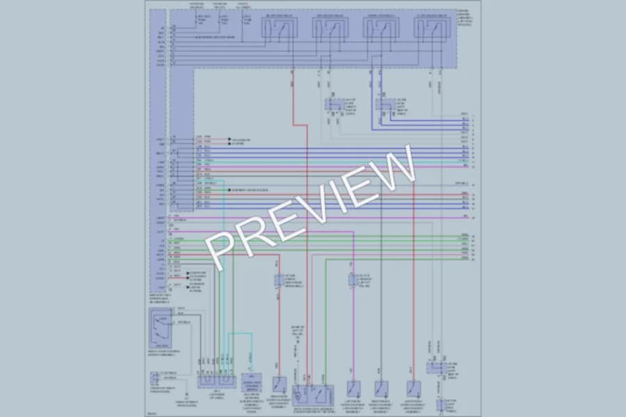 2010 Toyota 4Runner Power Door Locks wiring diagram preview