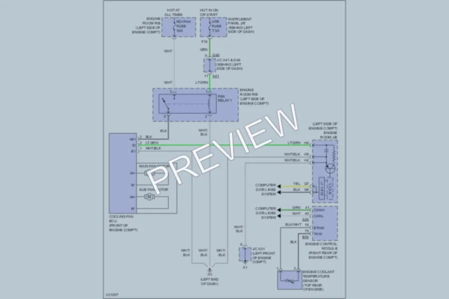 2010 Toyota Avalon Cooling Fan wiring diagram preview
