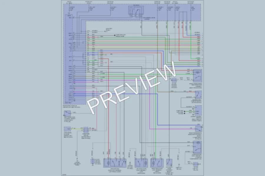 2010 Toyota Avalon Power Door Locks wiring diagram preview
