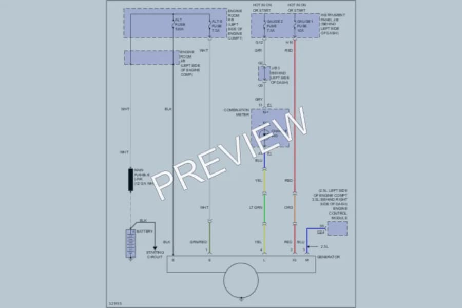 2010 Toyota Camry Starting Charging wiring diagram preview