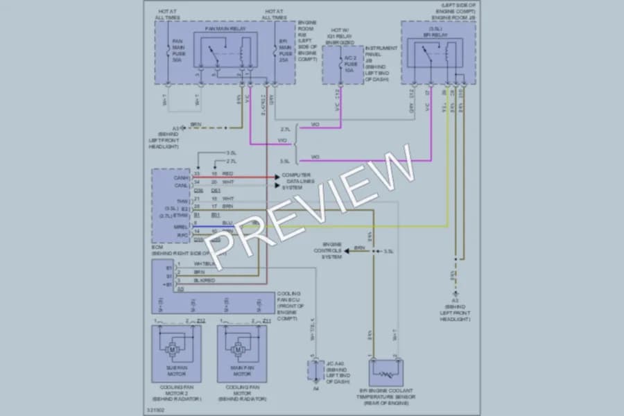 2010 Toyota HighlanderHybrid Cooling Fan wiring diagram preview