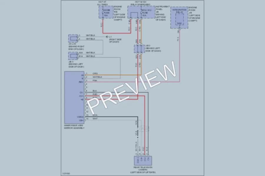 2010 Toyota Prius Power Mirrors wiring diagram preview
