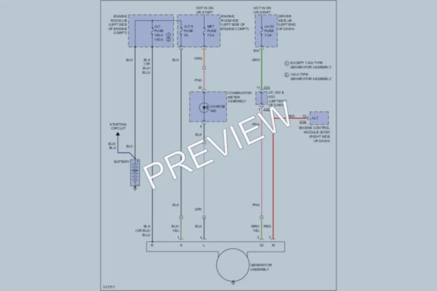 2010 Toyota Sequoia Starting Charging wiring diagram preview