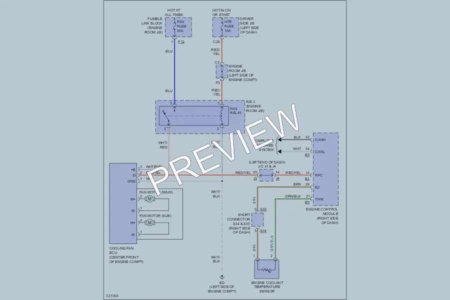 2010 Toyota Sienna Cooling Fan wiring diagram preview