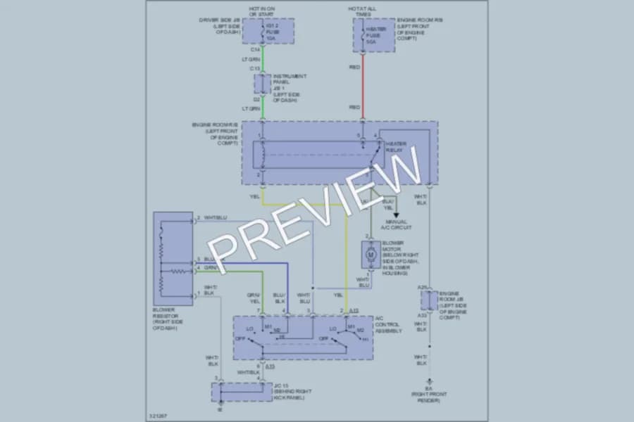 2010 Toyota Tacoma Air Conditioning wiring diagram preview