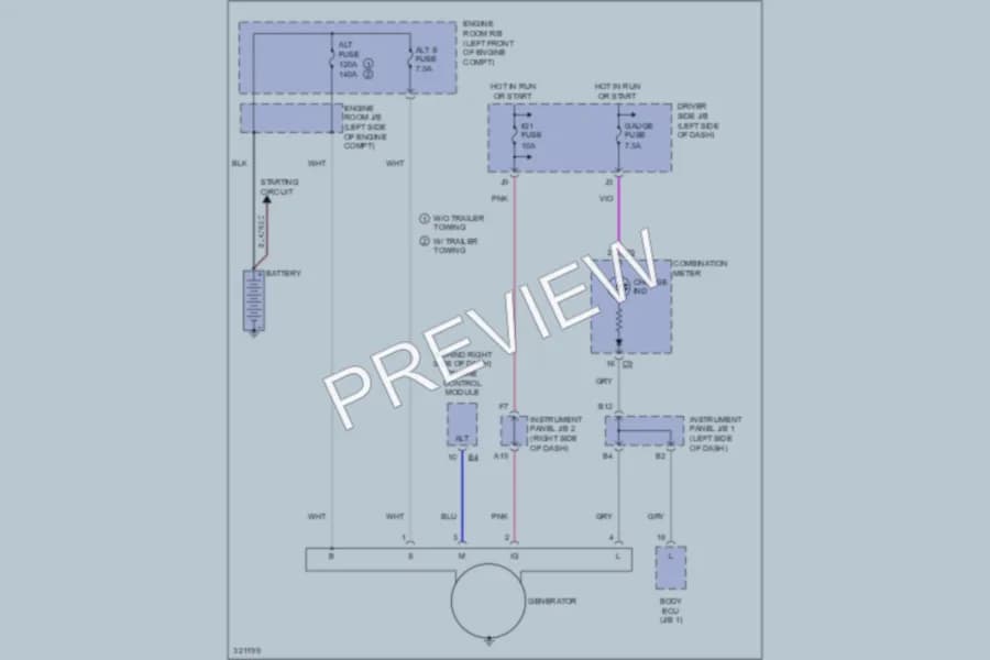 2010 Toyota Tacoma Starting Charging wiring diagram preview