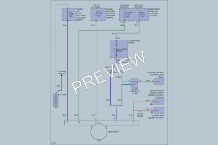 2010 Toyota Yaris Starting Charging wiring diagram preview